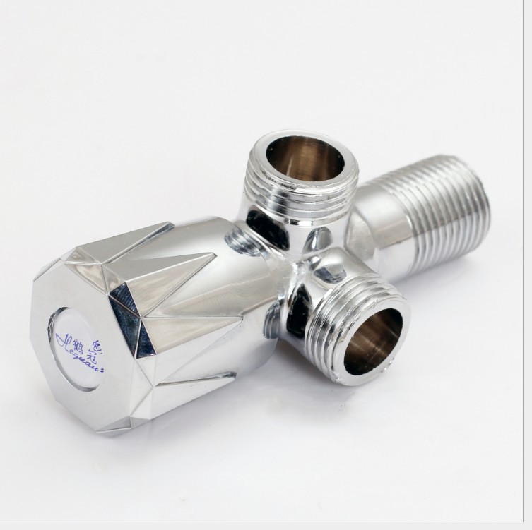 Aolailong Angle valve, all-copper body Angle valve, copper body one-inlet and two-outlet dual-purpose water stop valve, wholesale of Angle valves Item Picture