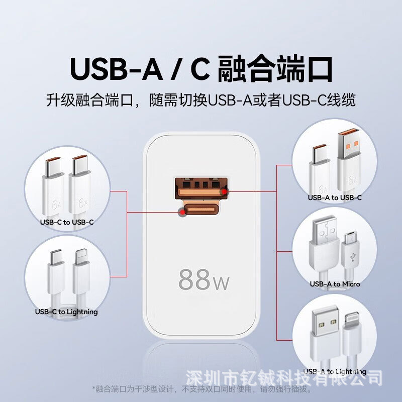 Applicable to Huawei Mate60Pro 88W fast charging charger head, Mate60Pro+mate60RS charging cable head 6a Application Scenario
