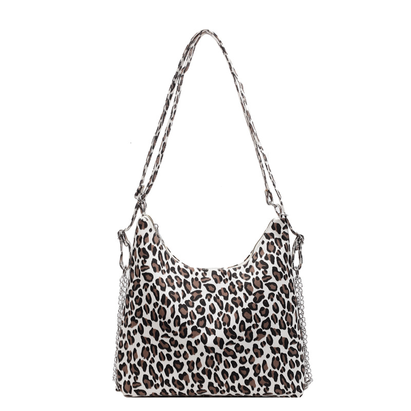 A large-capacity versatile single-shoulder leopard print backpack for 2024, a niche women's Instagram crossbody tote bag Item Picture