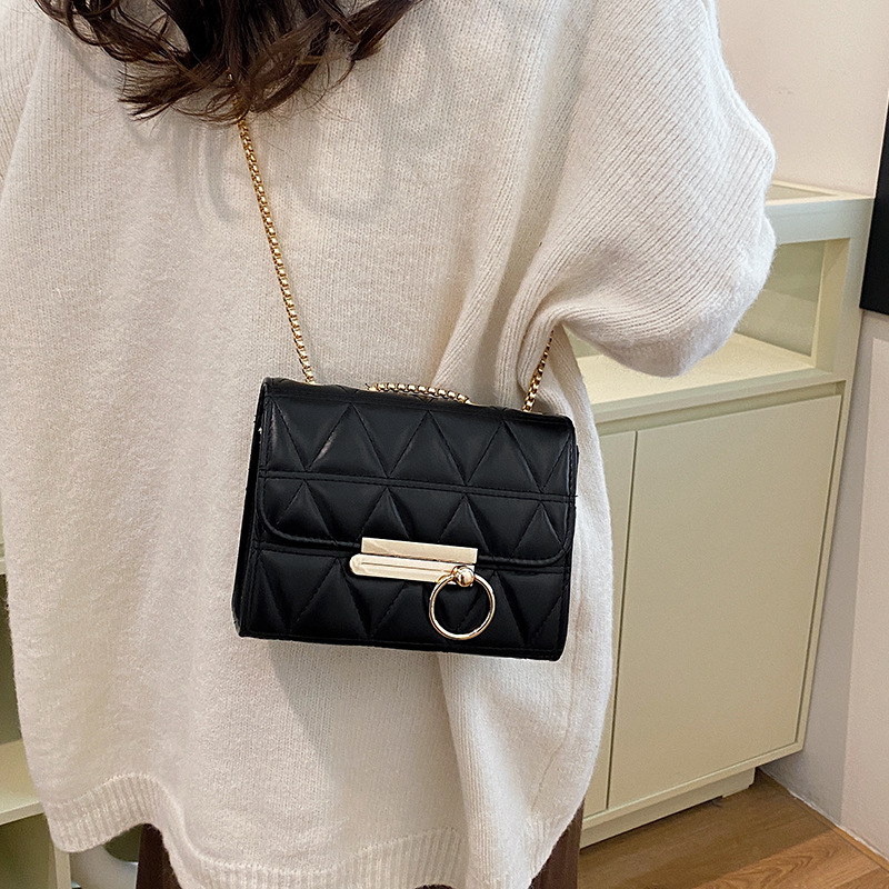 Autumn and winter fashion mini small bag for women, 2024 new style, trendy and versatile diamond-shaped chain single-shoulder crossbody small square bag Specification drawing