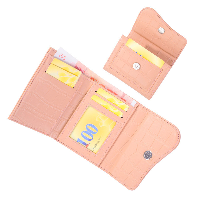 ins Korean version women's wallet, short and fashionable, dopamine multi-slot card case, zipper coin purse, multi-functional for foreign trade Application Scenario