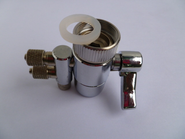 Double-cut switch M22 for water purifier, 2-minute double-cut valve, countertop water purifier, water distributor, faucet conversion valve details Picture