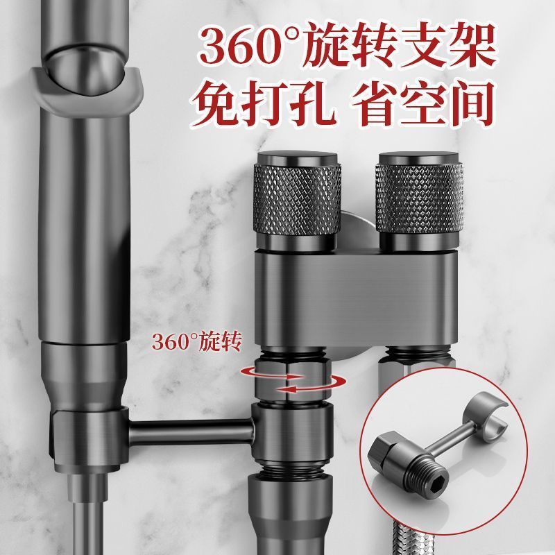 New high-end all-copper toilet companion, with one inlet and two outlets, dual control and dual water outlet, powerful spray for the bathroom, and dual control Angle valve Application Scenario