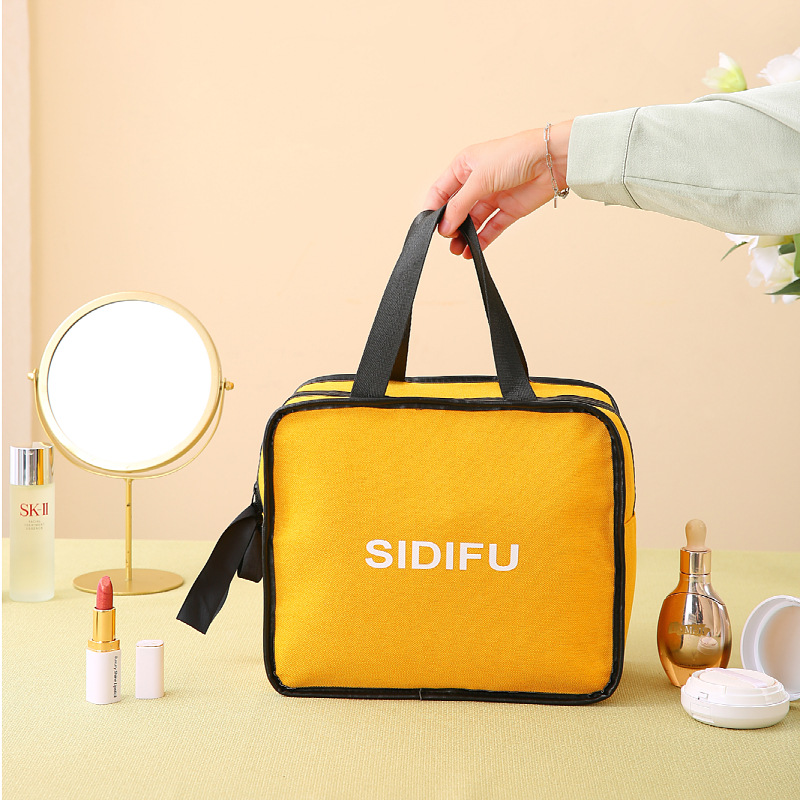 Five-piece handbag set, outdoor makeup bag, large-capacity toiletry bag, portable canvas bag, single-shoulder shoulder bag, storage bag Specification drawing