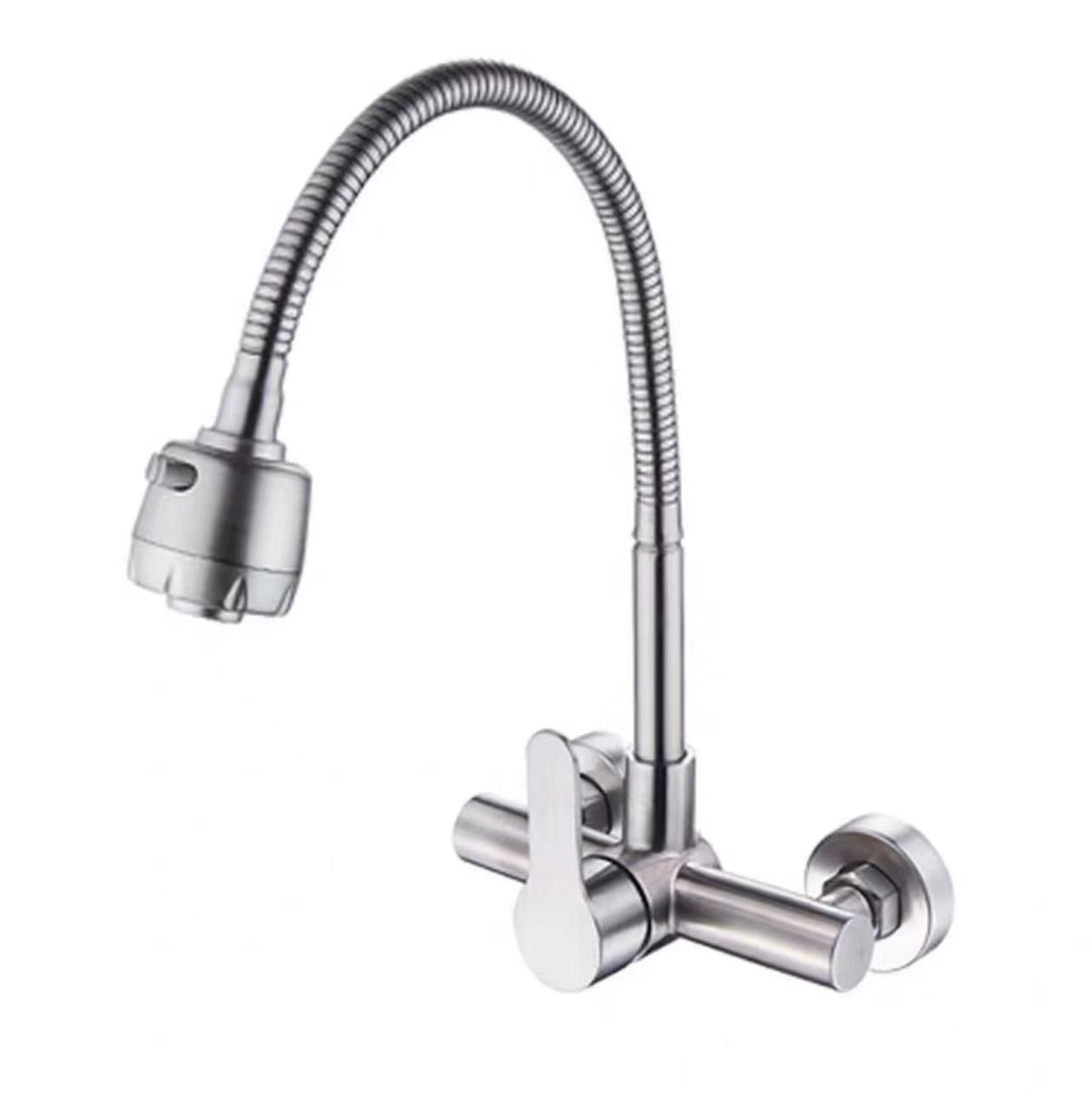 Southeast Asian 304 stainless steel wall-mounted shower, hot and cold water faucet, sprinkler faucet, mixing valve, exposed balcony Item Picture
