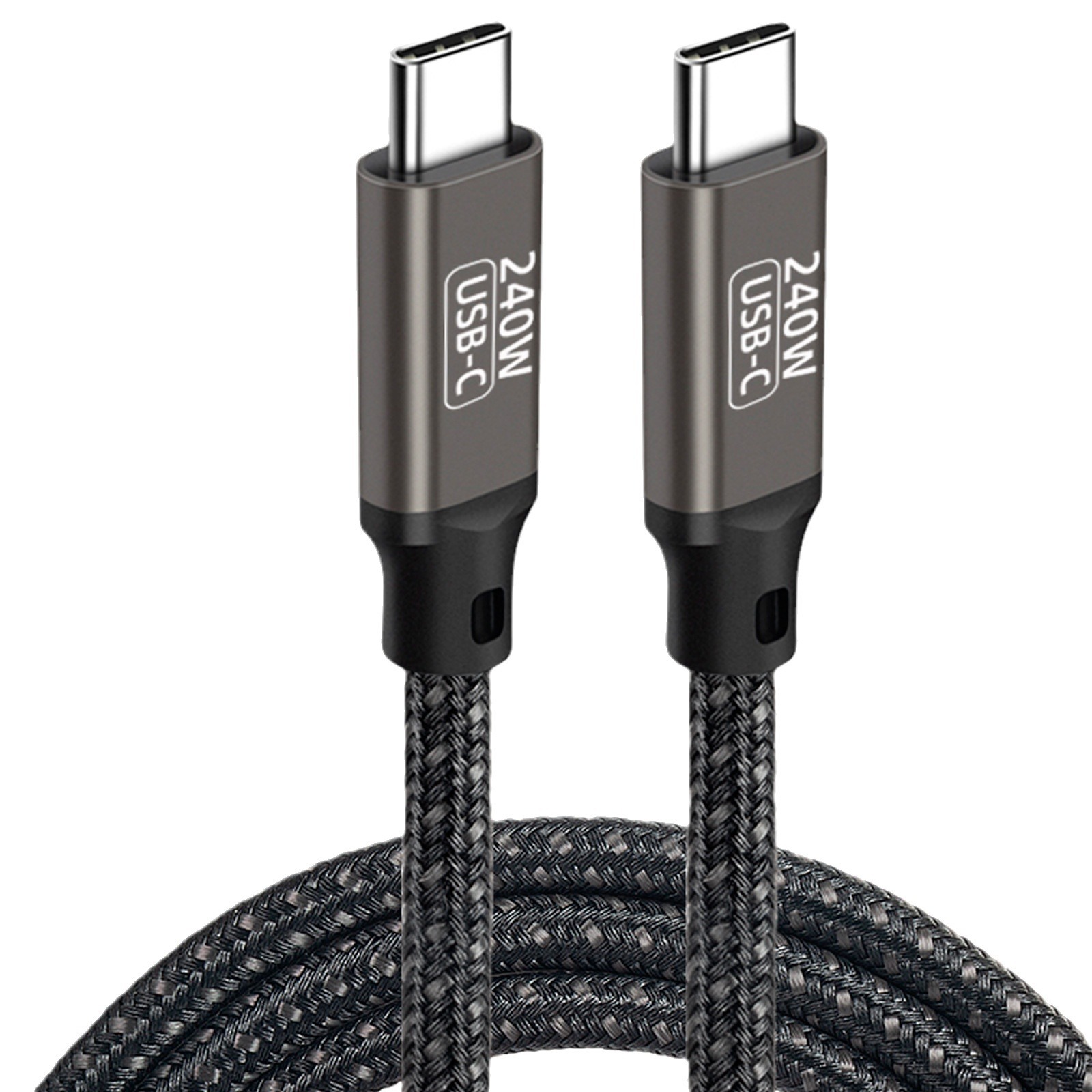 PD240W fast charging cable Type-CtoC data cable dual-head compatible with 100W, 66W, 18W chip C male toC male Item Picture
