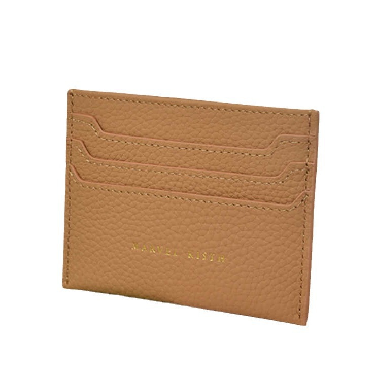 Ultra-thin card-style card case with lychee pattern, portable and compact, with double-sided card slots for both men and women, and a high level of appearance Item Picture