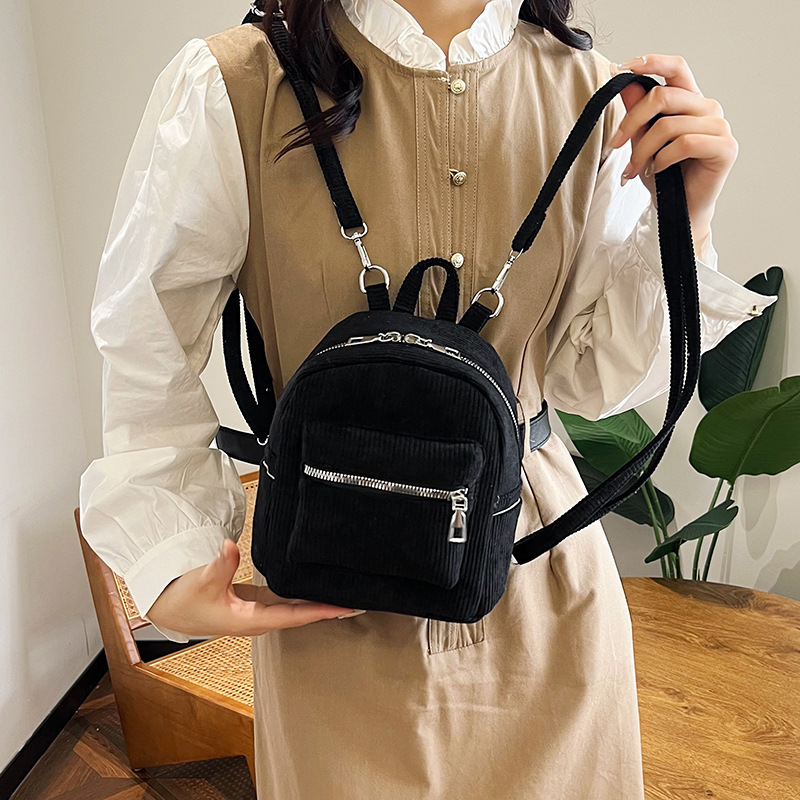 New trendy crossbody bags from Japan and South Korea, single-shoulder commuter bags, corduroy women's bags, high-quality and versatile backpacks and handbags details Picture