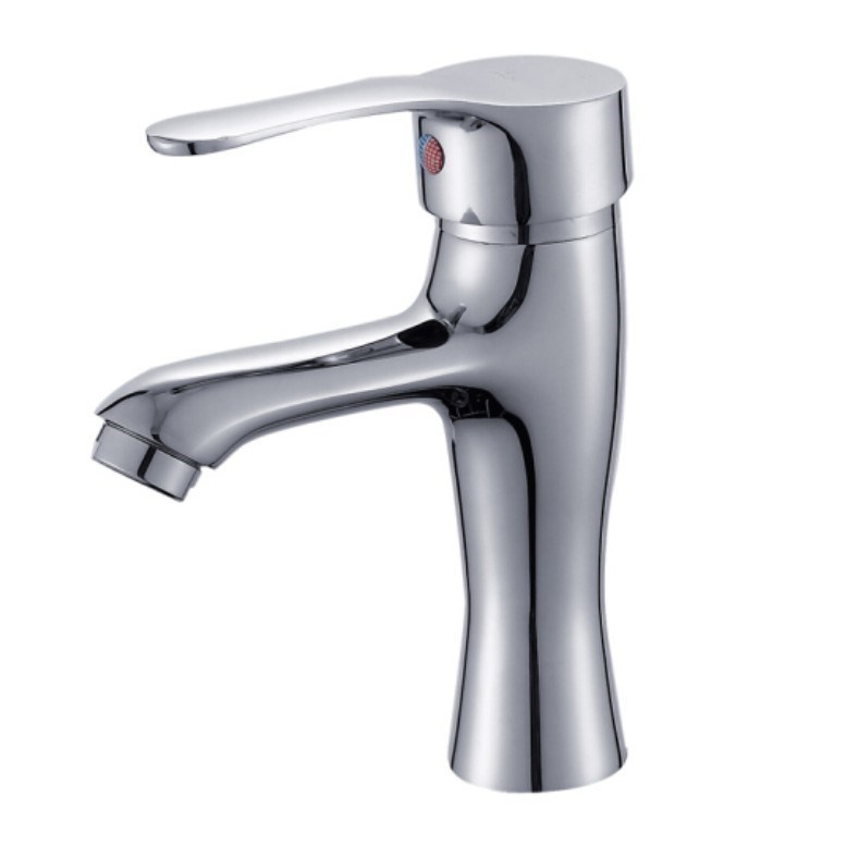 Brass main body single-hole cold and hot basin faucet, bathroom cabinet, washbasin, countertop basin, balcony faucet Item Picture