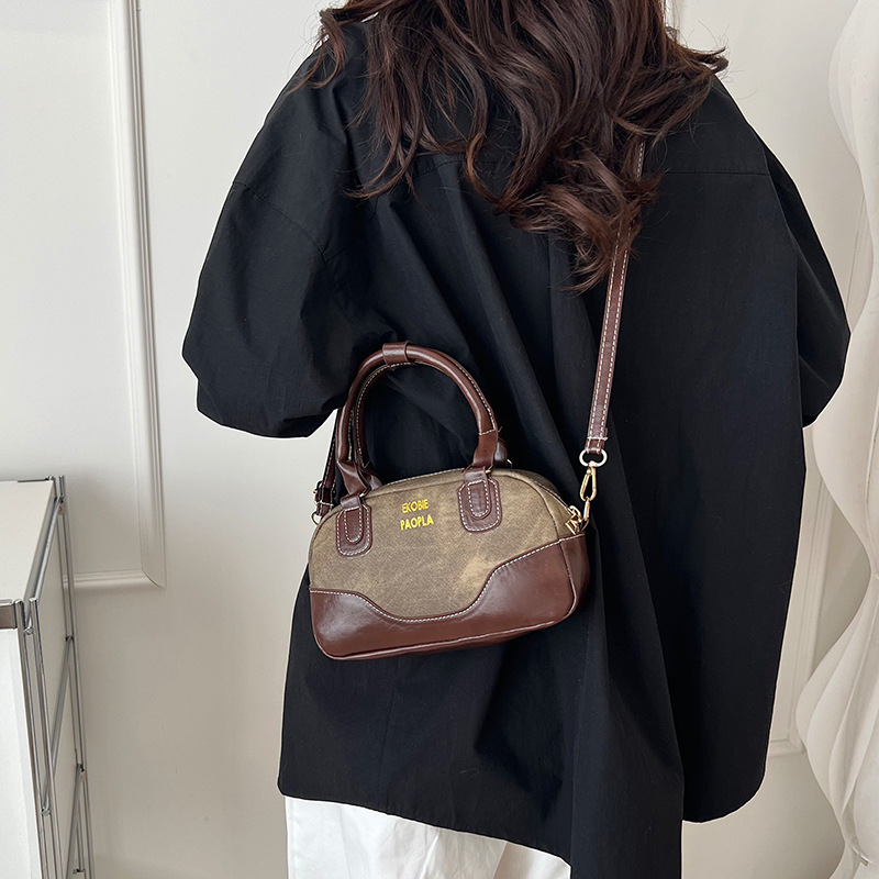 Retro casual shell bag for women, new Spring 2025 fashion trend, single-shoulder crossbody bag for work and commuting, underarm bag details Picture