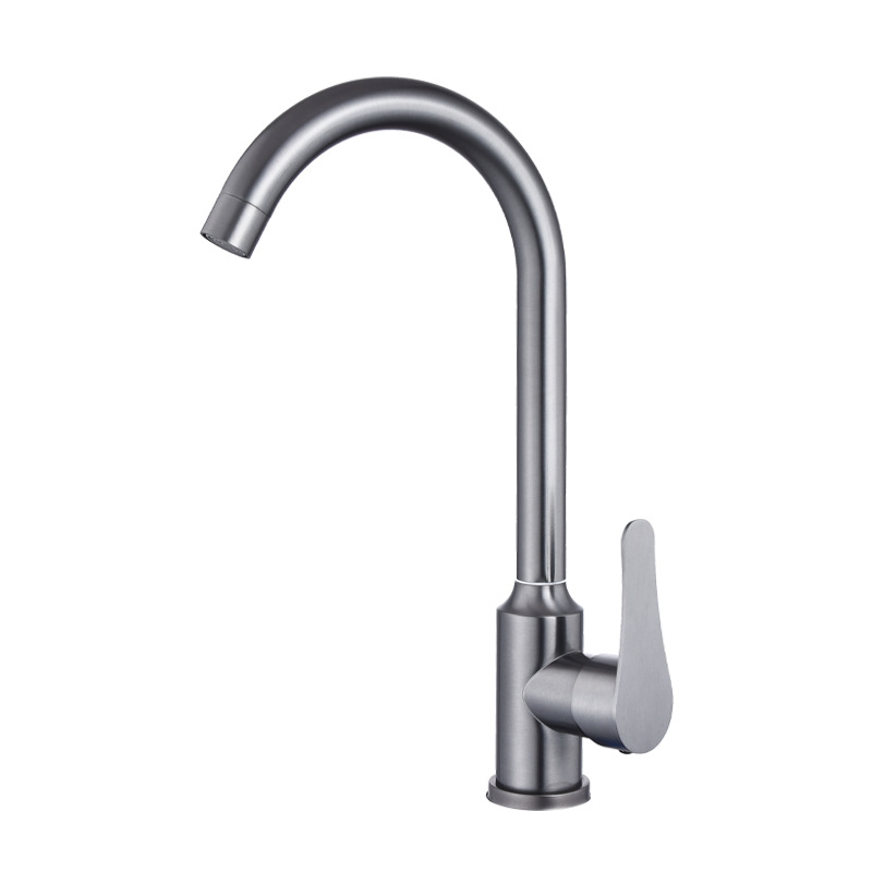Thickened stainless steel cold and hot kitchen faucet, sink, sink and vegetable basin for foreign trade, rotatable anti-splash ball faucet Item Picture