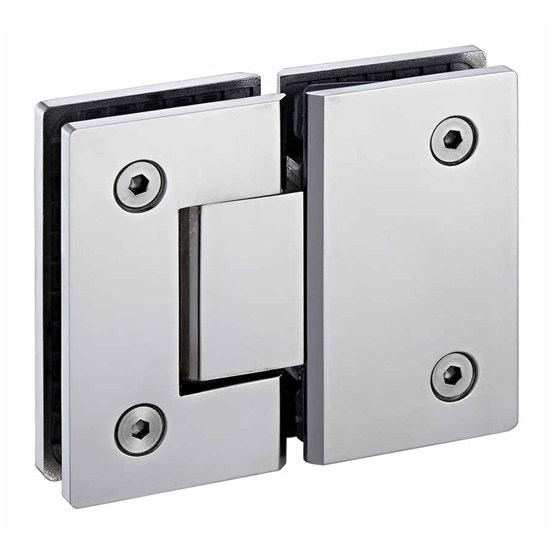 180-degree bathroom clamp, shower room glass fixing clamp, straight-edge rectangular precision cast stainless steel bathroom hardware hinge Item Picture
