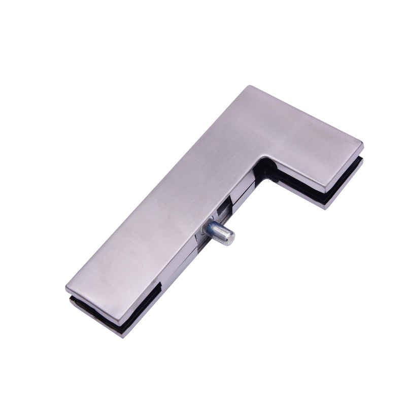 The manufacturer supplies stainless steel universal frameless glass door floor spring door clamp accessories, seven-shaped clamps, 5MM curved clamps, thickened Item Picture