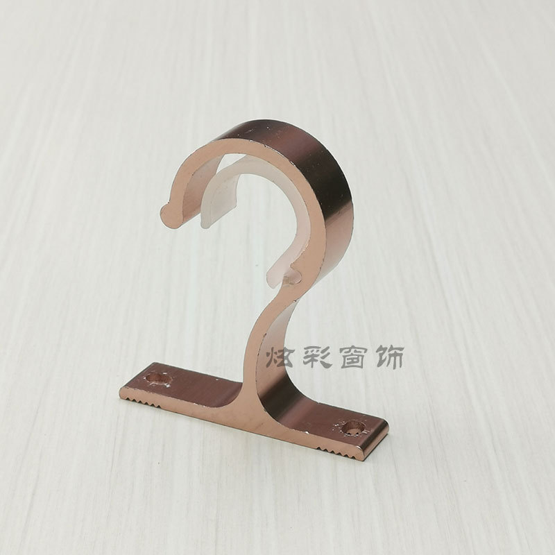Curtain rod Roman rod bracket aluminum alloy thickened top and side dual-purpose single bracket curtain rod seat bracket hook accessory Specification drawing