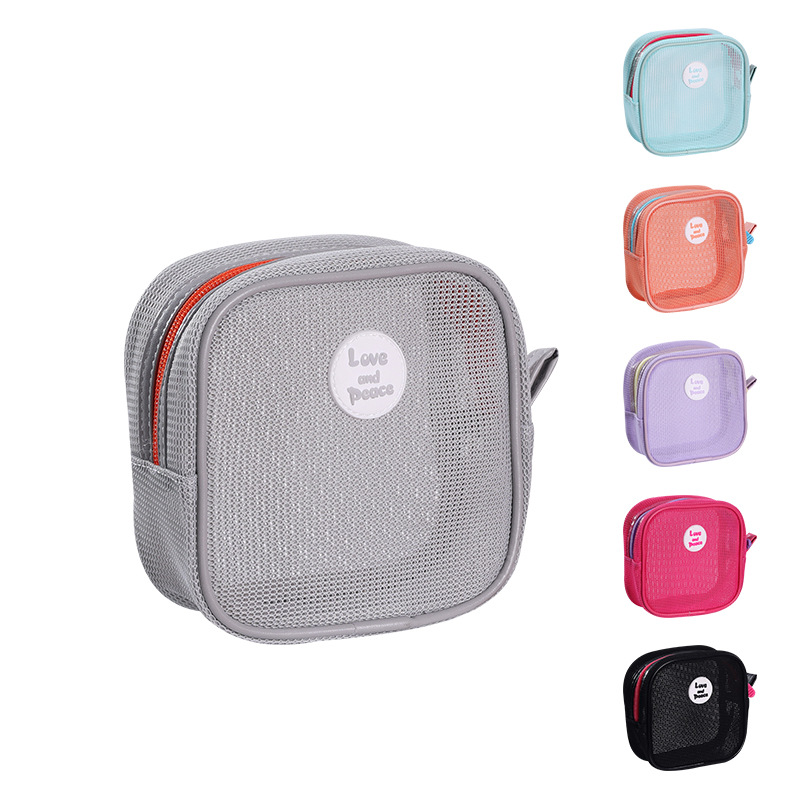 Runhui Holiday Square Mini Bag, backpack, Travel makeup bag, makeup storage bag, large capacity, high-end feel Item Picture