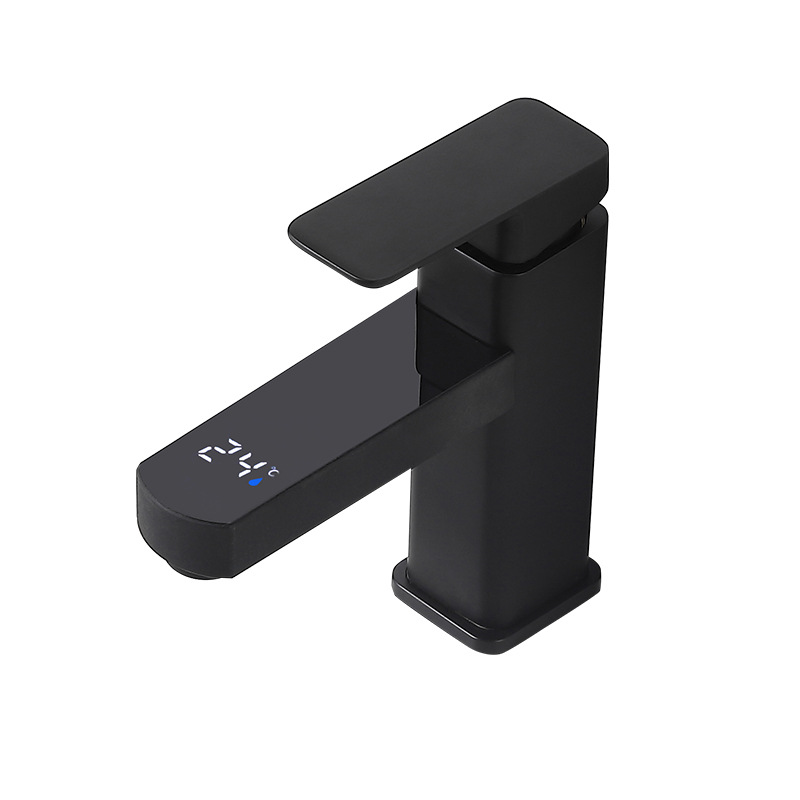 Digital display faucet, washbasin, countertop basin, temperature-controlled dual household washbasin, bathroom cabinet, Amazon cross-border trade Item Picture