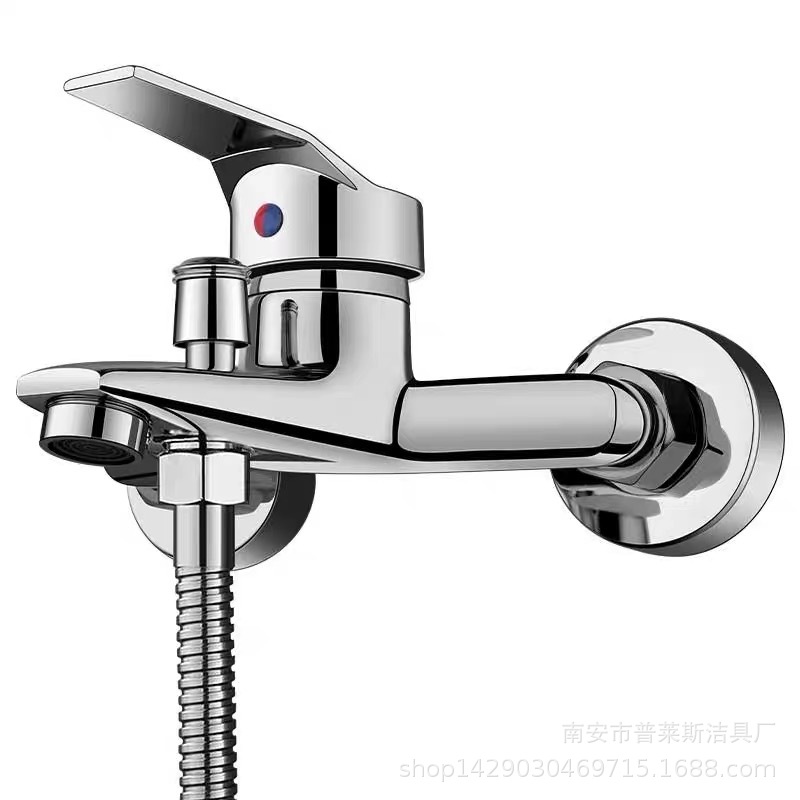 Copper anti-freezing Yashi three-in-one bathtub faucet, new quick-opening kitchen sink faucet, bathtub single-hole faucet Item Picture