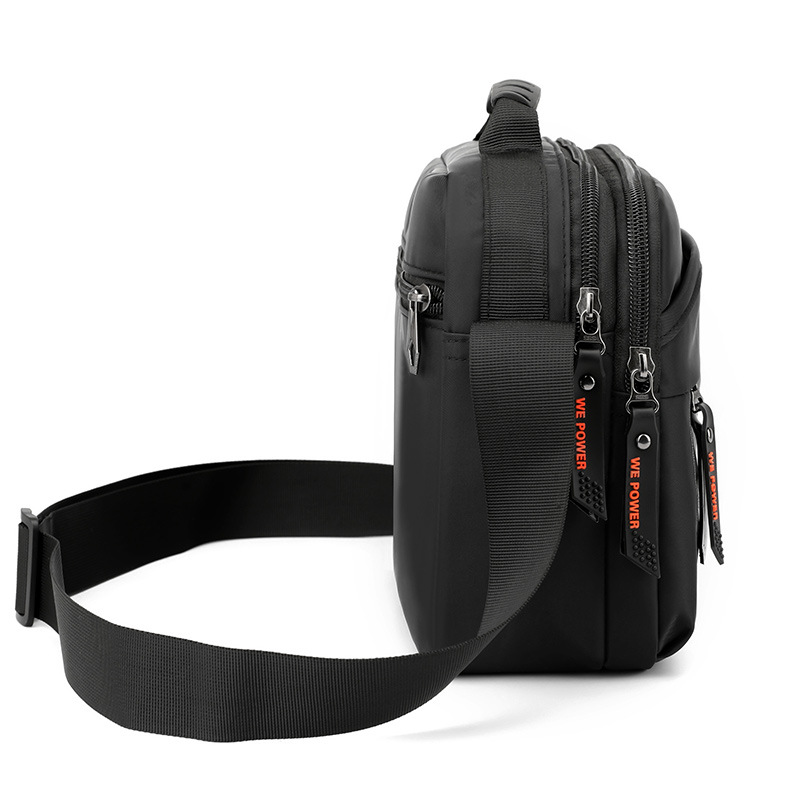 wepower's new unisex casual crossbody bag, a versatile sporty shoulder bag with a large capacity for men Specification drawing