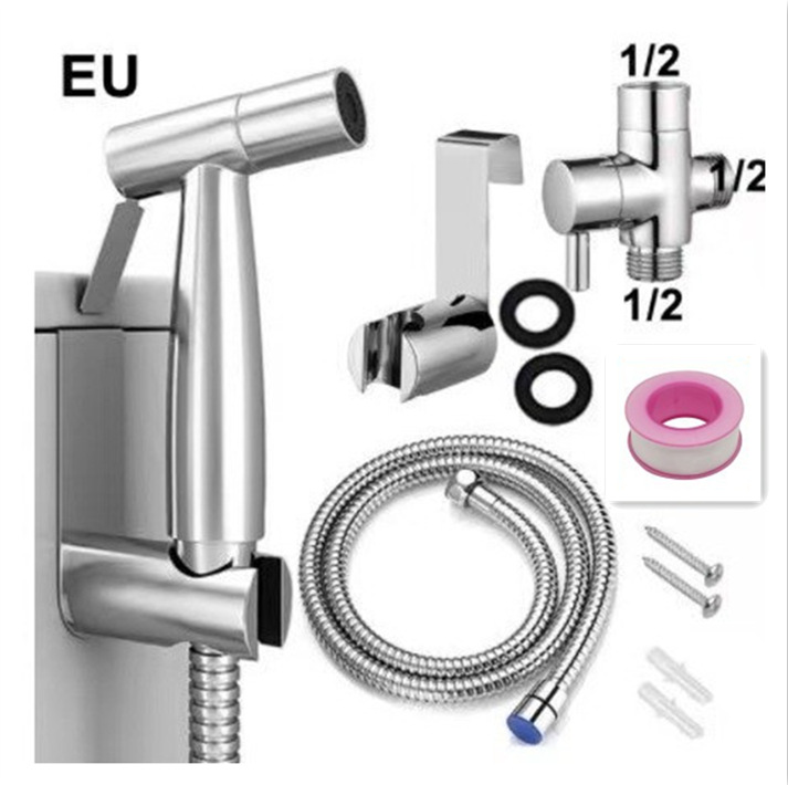 Toilet companion, women's washing machine, spray gun set, high-pressure booster nozzle, toilet spray gun, 304 stainless steel details Picture