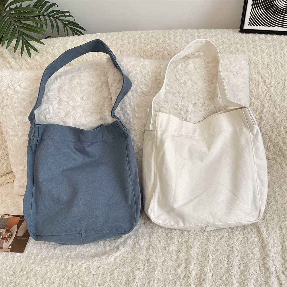 Y33 solid color large-capacity 16-ampere canvas bag, large-capacity single-shoulder bag, shopping bag, versatile for commuting, casual bag for women Specification drawing