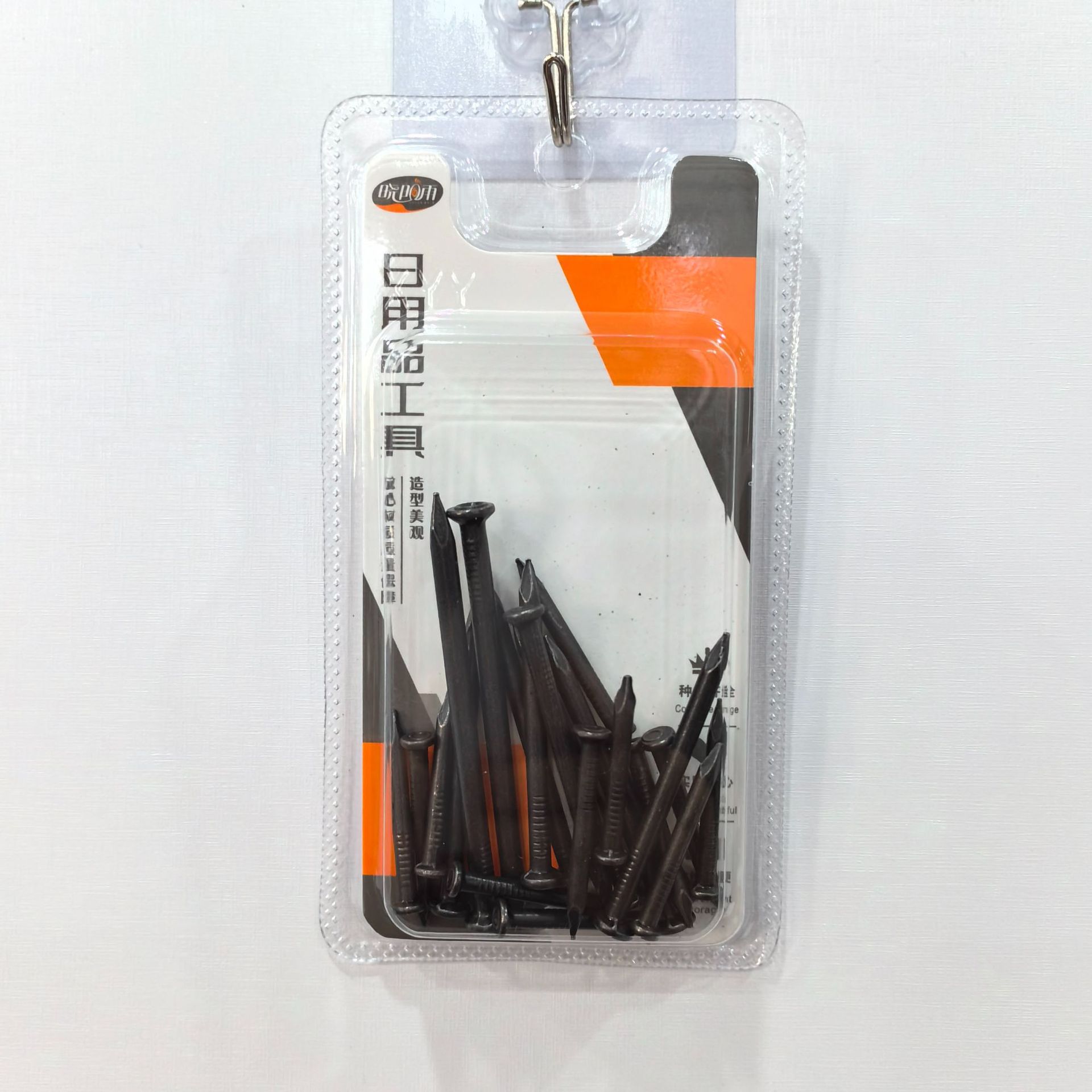 Suction card types of steel nails, cement steel nails, black hardness, cement steel nails, one card, multiple specifications of cement steel nails Specification drawing