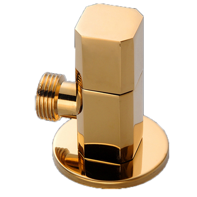 Faucet switch, all-copper Angle valve, hot and cold water Angle valve, toilet stop valve, thickened brass Angle valve, quick-opening valve details Picture