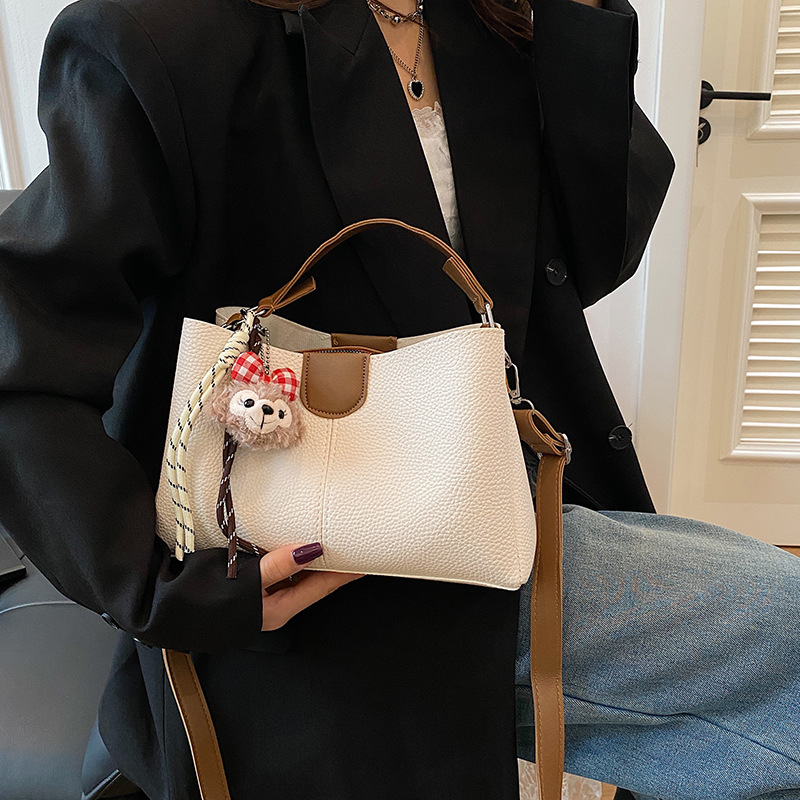 The 2025 new women's bag spring fashion contrasting color mother-and-child bag, women's handbag solid color single-shoulder crossbody bag, cross-border trend Specification drawing