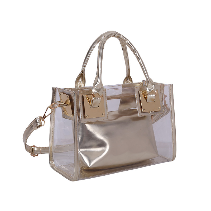 Chao Bao 2017 New transparent women's Bag, Korean style fashionable jelly handbag, trendy and versatile, single-shoulder crossbody small square bag undefined