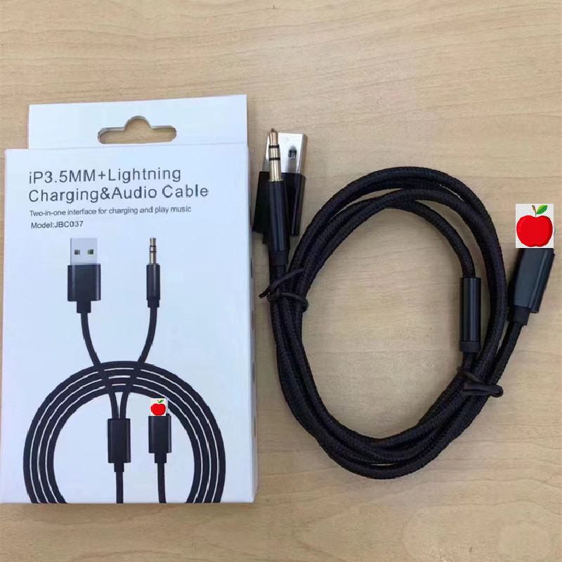 Compatible with iPhone8 audio cable, AUX car USB charging and music listening 2-in-1 X Apple 7Plus adapter cable details Picture