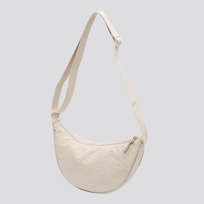 2025 New women's crossbody bag, nylon dumpling bag, fashionable and versatile women's shoulder bag, trendy and lightweight small cloth bag Specification drawing