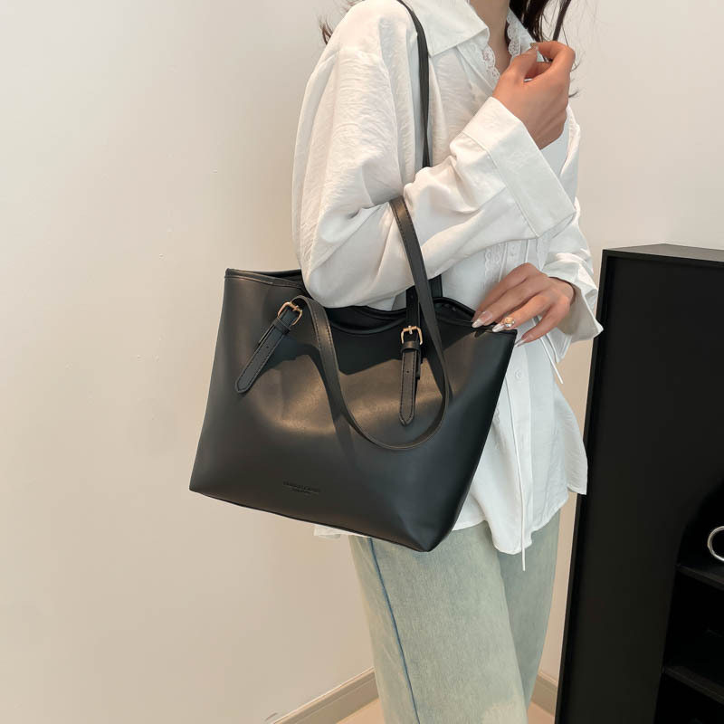 New cross-border large-capacity handbag for women 2025 college students, single-shoulder bag for women, hand-held commuter tote bag for women details Picture
