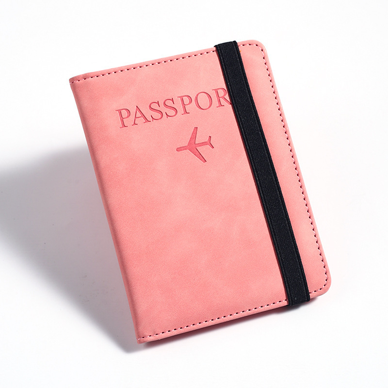 Cross-border elastic strap PU leather card case, passport holder, passport case, anti-magnetic multi-functional ID bag manufacturer wholesale details Picture