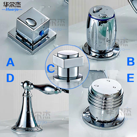 Washbasin, washbasin, bathroom bathtub, countertop, three-piece set, faucet, hot and cold copper body, one-in and one-out switch valve Application Scenario
