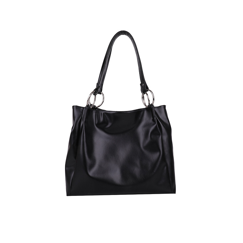 New women's bags, casual large-capacity solid color underarm bags, simple women's commuter tote bags, single-shoulder bags, cross-border Item Picture