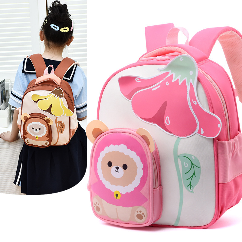 New Spring/Summer 2025 girls' kindergarten schoolbags, children's backpacks for going out, cute princess backpacks for babies Specification drawing