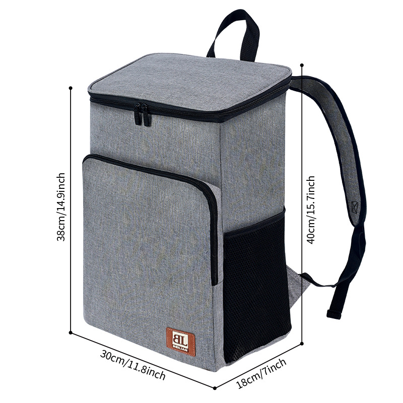 Runhui Cross-border Outdoor double-shoulder ice packs, large-capacity fresh-keeping ice packs, bento insulated bags, takeout delivery insulated boxes Item Picture