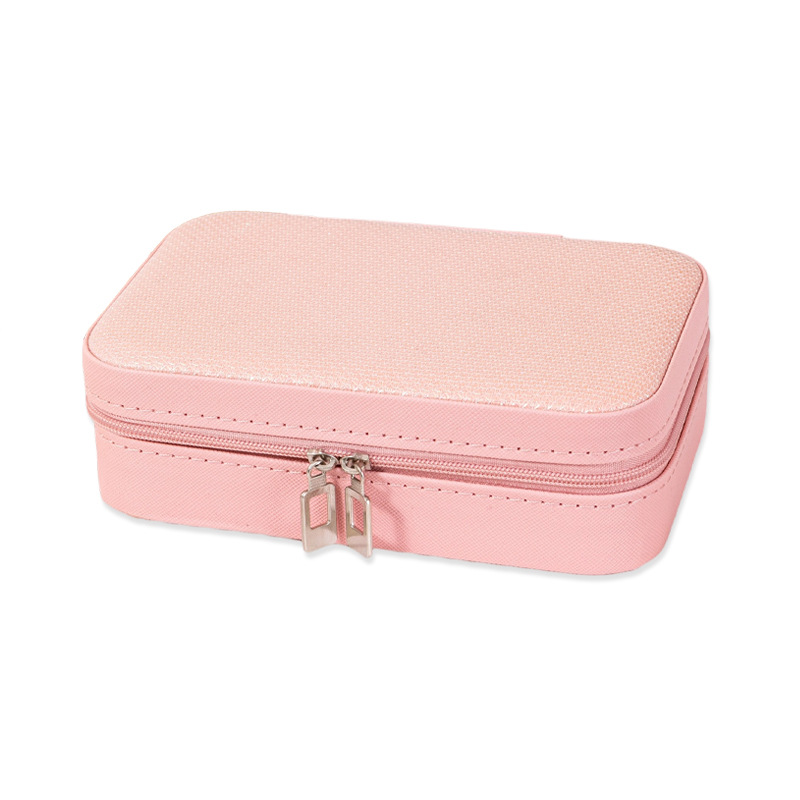The popular "Xiaoxiangfeng" jewelry box for girls, featuring jewelry, earrings, necklaces and rings, has compartments for storage. It is portable, waterproof and suitable for cross-border use Item Picture
