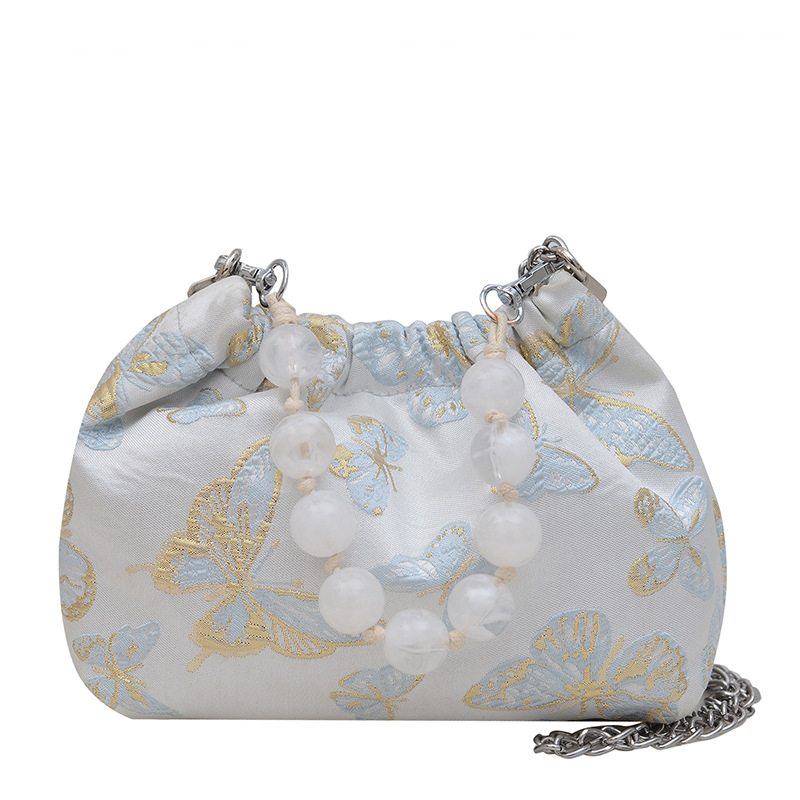 New Chinese-style hand-held crossbody small bag for women, 2025 new fashion chain single-shoulder underarm bag with Chinese embroidery Item Picture