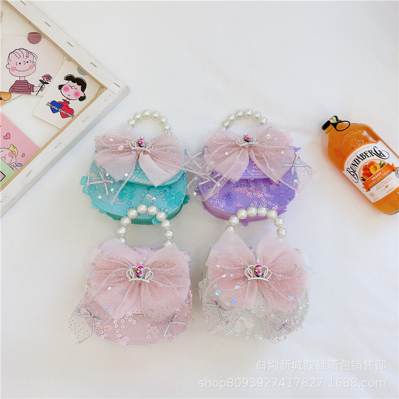 Little girl crossbody bag, girls' hand-held small bag, trendy children's bag, 2024 new style princess stylish mini coin purse Specification drawing