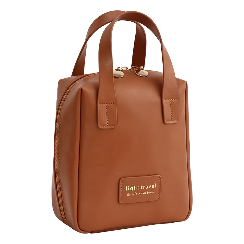 PU makeup bag, large capacity, high-end feel, zoned storage, travel handbag, ins style, high appearance level, multi-functional toiletries bag Item Picture