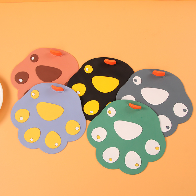 Cat paw floor drain cover, sewer anti-clogging and anti-odor device, floor drain pad with handle to prevent dirty hands, silicone washbasin water stop pad details Picture