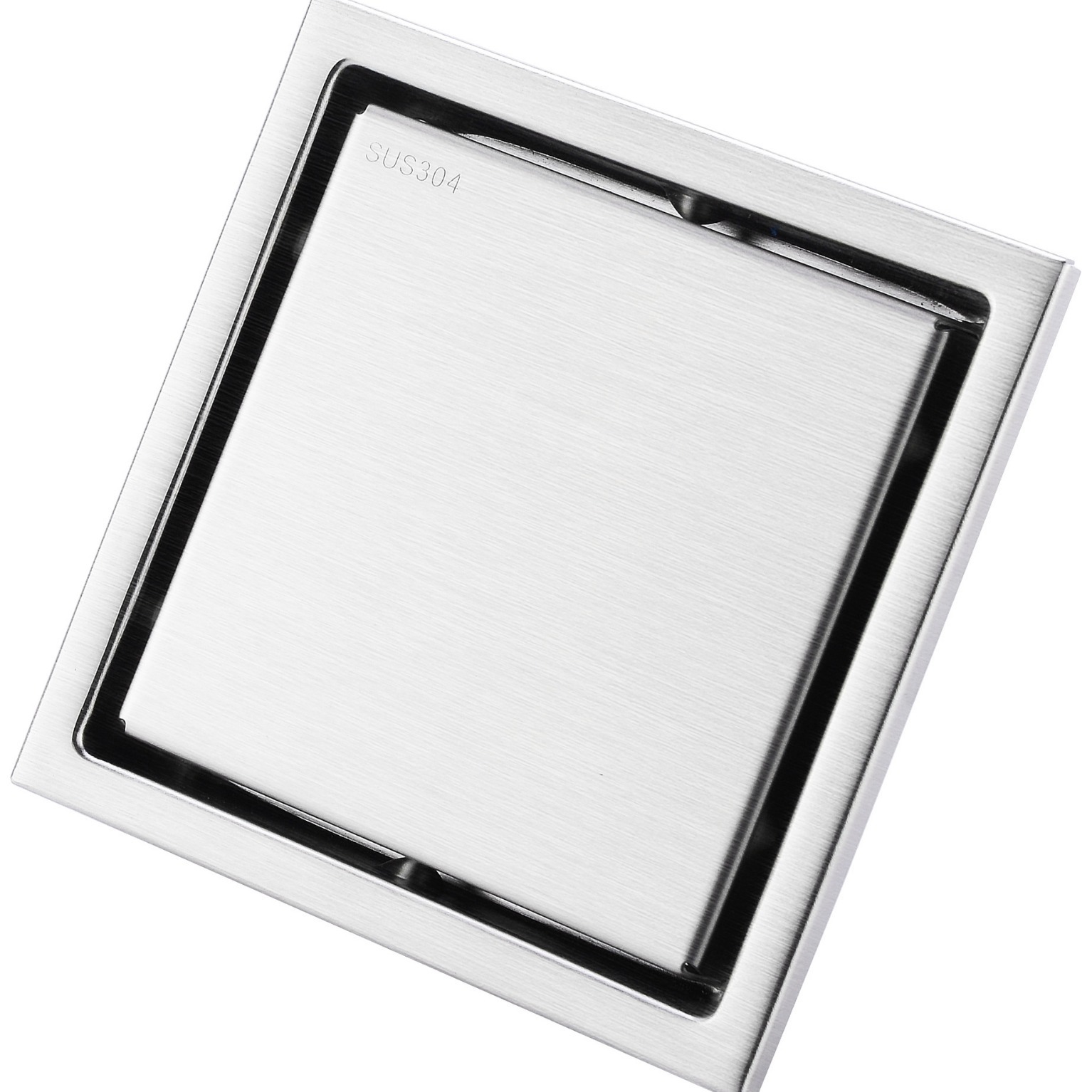 Anti-odor large-capacity 304 stainless steel floor drain, hotel bathroom, washing machine, shower, invisible floor drain, one-piece consignment Item Picture