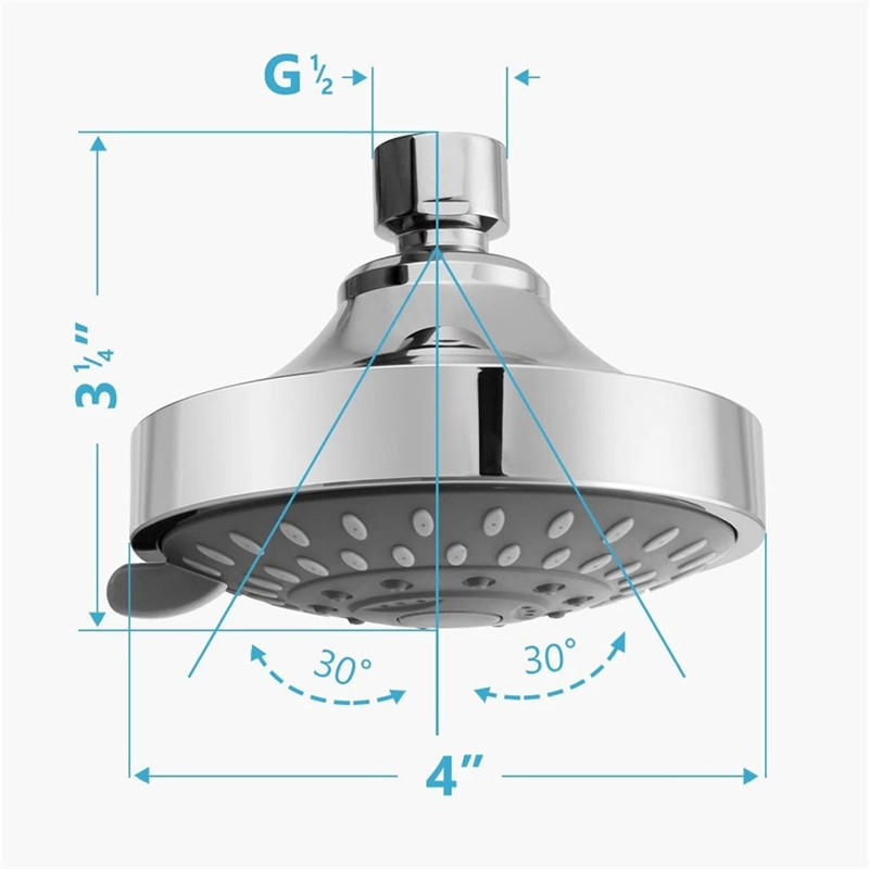Foreign trade 4-inch, 5-inch and 6-inch shower heads, five-speed water-saving pressure-increasing shower heads, small roof spray, concealed bathhouse with shower heads details Picture