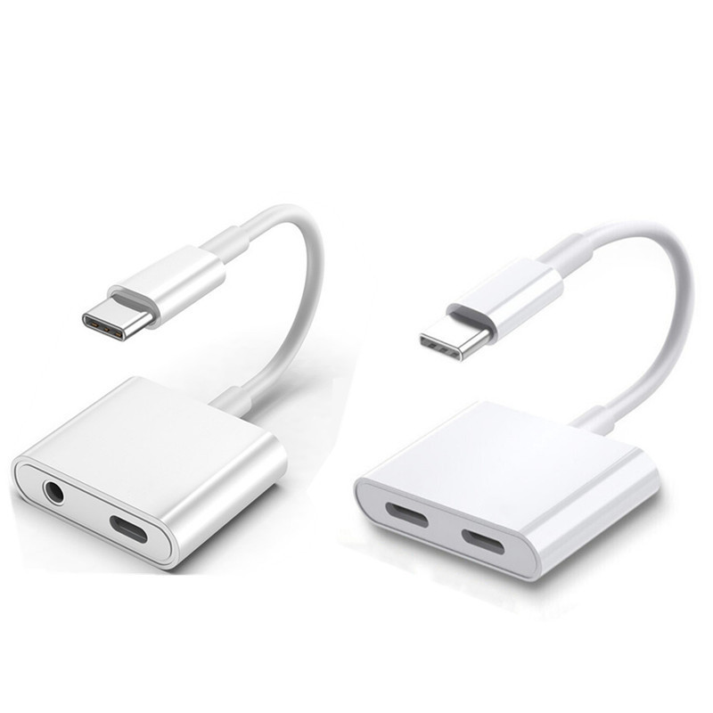 type-c 2-in-1 digital audio adapter 3.5mm mobile phone headphone converter Type-C is compatible with Huawei Item Picture