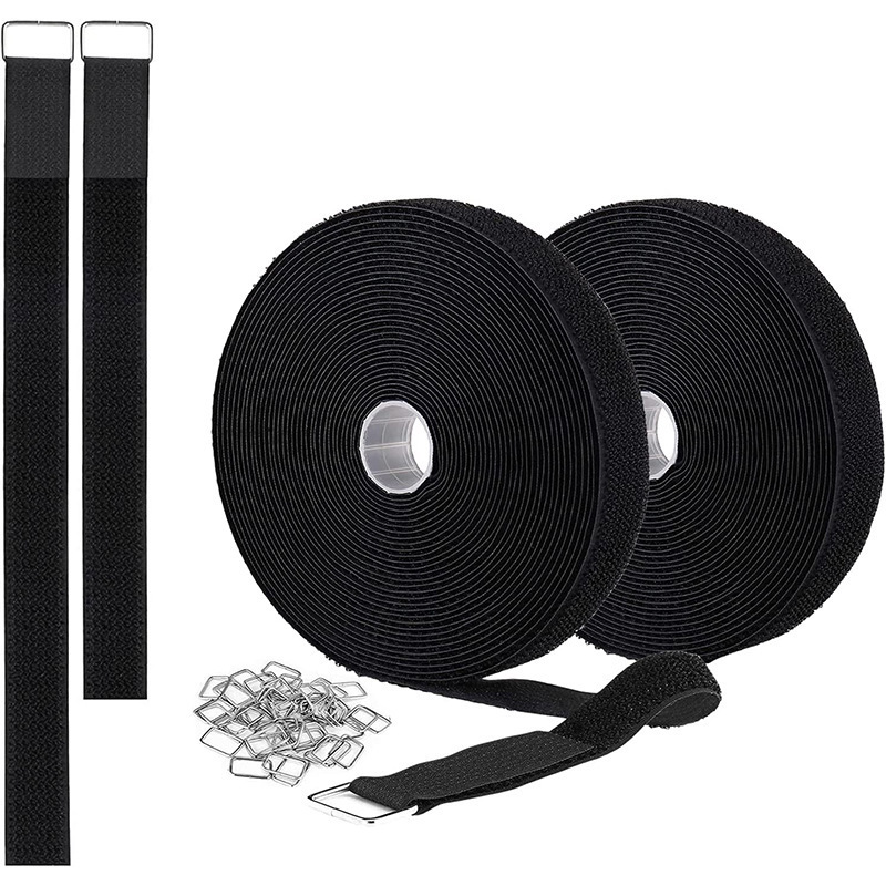 DTP9 wholesale rough-hooked, one-piece Velcro self-adhesive tape, reverse buckle, iron buckle, nylon cable tie, metal buckle, burr integrated fixation Item Picture