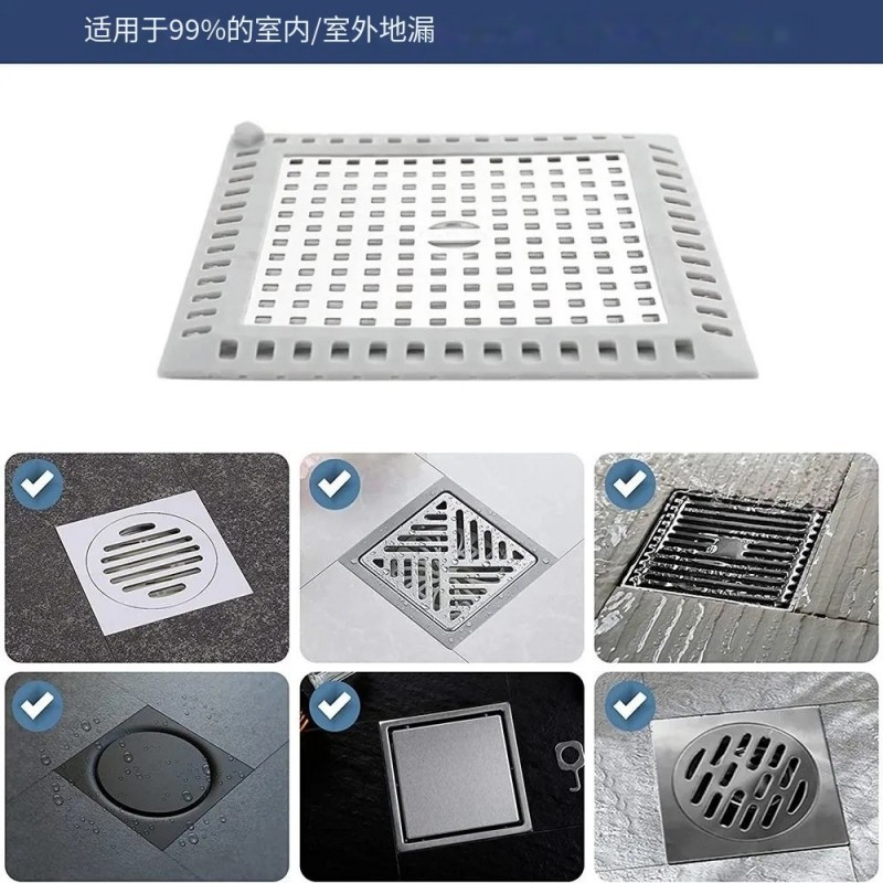 Cross-border stainless steel floor drain cover plate, bathroom hair collector, washbasin hair filter, anti-clogging net Specification drawing