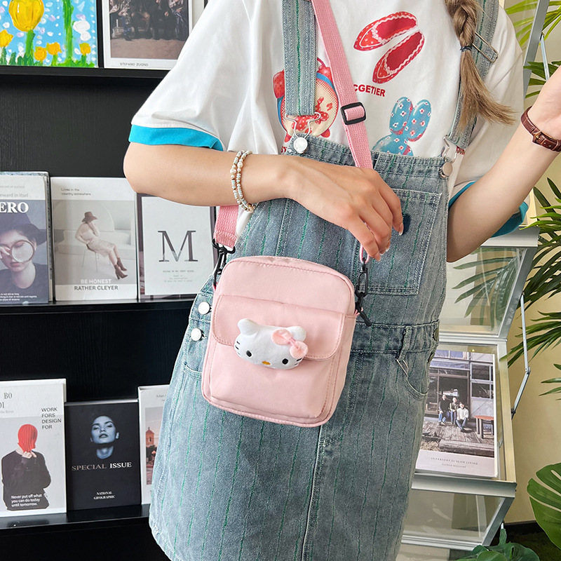 Summer new high appearance level, fresh and cute children's cartoon single-shoulder bag, crossbody bag, Kuromi cute girl backpack Specification drawing