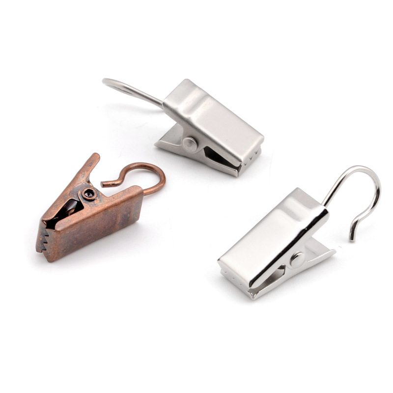 Cross-border sales of metal hook curtain clips in 7 colors with multiple color options. Available curtain accessory clips in stock Item Picture