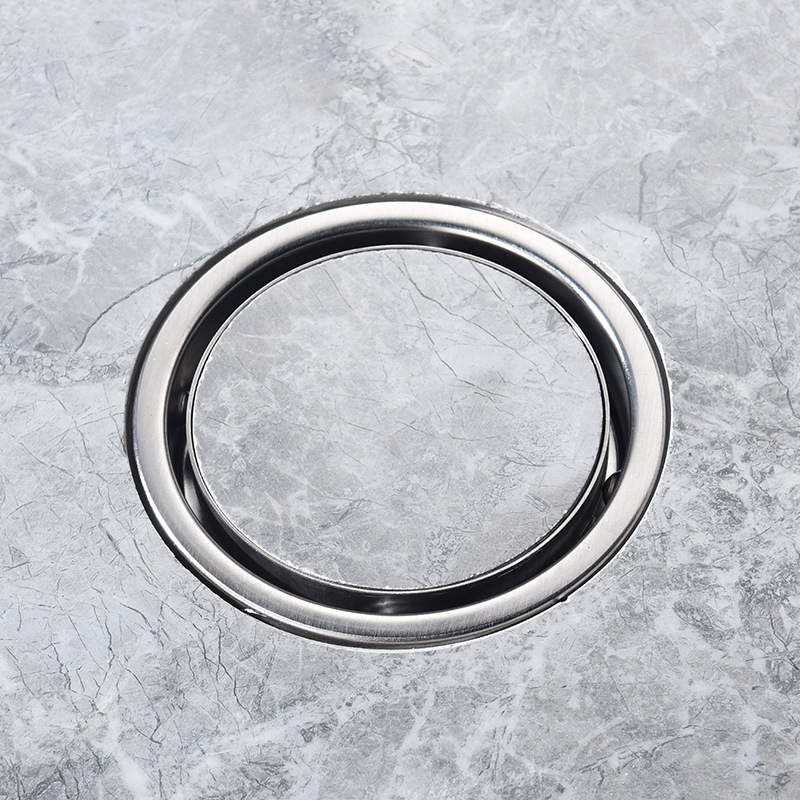 Cross-border circular invisible floor drain with brick, 304 stainless steel anti-odor cover, bathroom shower room drain, 110 large diameter Application Scenario