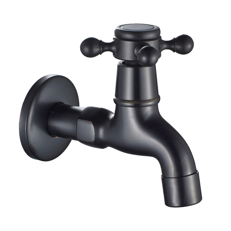 Wholesale of European-style black bronze mops, black antique plum blossom handwheel mops, pool faucets and small faucets Item Picture